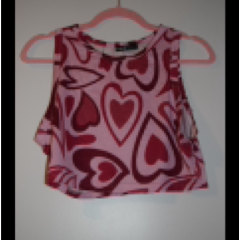 Heart Patterned Pink Top